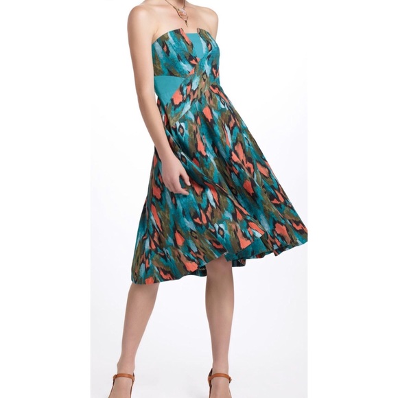 Anthropologie Dresses & Skirts - SOLD 🚫 Anthro | Girls From Savoy Ikat Strapless Dress 4P